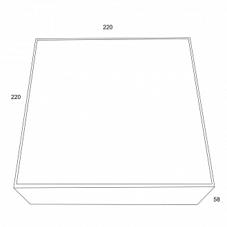 Изображение товара Светильник потолочный Ceiling & Wall, Zon, 22х22х5,8 см, белый