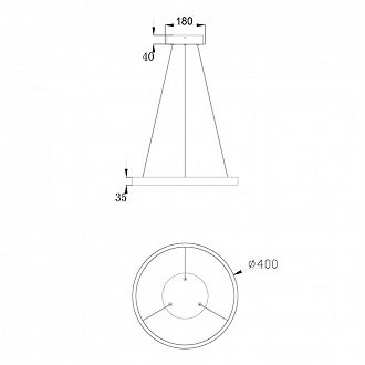 Изображение товара Светильник подвесной Technical, Rim, Ø40 см, черный