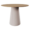 Изображение товара Стол обеденный Lagom, ∅120 см, натуральный дуб/бежевый