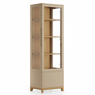 Изображение товара Витрина Case, CS161, 58х45х190 см, натуральный дуб/крем-брюле