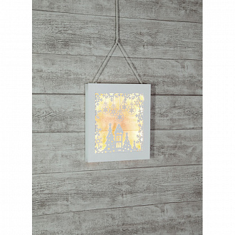 Изображение товара Светильник-подвес Frame Snowflake, 8 LED ламп, 27х23 см, белый