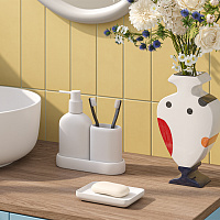 Изображение товара Набор аксессуаров для ванной Slim, белый, 4 предм.