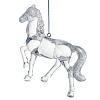Изображение товара Игрушка елочная Horse, Грациозные лошади, 9 см, серебристая