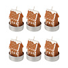 Изображение товара Набор декоративных свечей Gingerbread houses из коллекции New Year Essential, 6 шт.