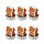 Набор декоративных свечей Gingerbread houses из коллекции New Year Essential, 6 шт.