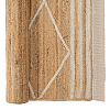 Изображение товара Ковер из джута бежевого цвета с геометрическим рисунком и с бахромой из коллекции Ethnic, 120x180 см