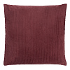Изображение товара Чехол на подушку фактурный из хлопкового бархата бордового цвета  из коллекции Essential, 45х45 см
