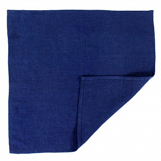 Изображение товара Салфетка сервировочная из умягченного льна темно-синего цвета, 45х45 см