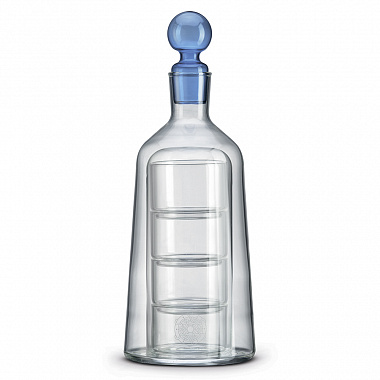 картинка Набор из графина и стаканов Fun-classy, 850 мл, голубой, 5 пред. от магазина Одежда+