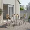 Изображение товара Набор барной мебели Vetle: столик Ø60 см и стул барный Vetle Flat, 2 шт.