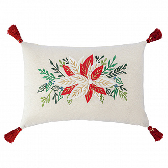 Подушка декоративная Зимний цветок из коллекции New Year Essential, 30x45см