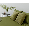 Изображение товара Подушка декоративная стеганая из хлопкового бархата оливкового цвета Essential, 45х45 см