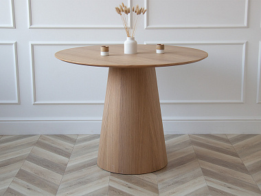 Стол обеденный Lagom ∅100 см, натуральный дуб, анонс элемента