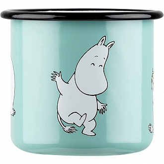 Изображение товара Кружка эмалированная Moomin Retro, Мумми-Тролль, 370 мл, мятная