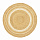 Ковер из джута круглый с вставками белого цвета из коллекции Ethnic, 90см