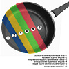 Изображение товара Сковорода для индукционных плит с фиксированной ручкой, Ø24 см
