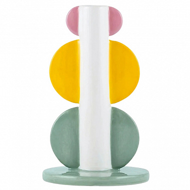 картинка Подсвечник Лоренцо, Любовь к цвету, 20,5 см желтый/бирюзовый от магазина Одежда+