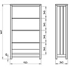 Изображение товара Стеллаж Wood, 92х36х162,7 см, серый