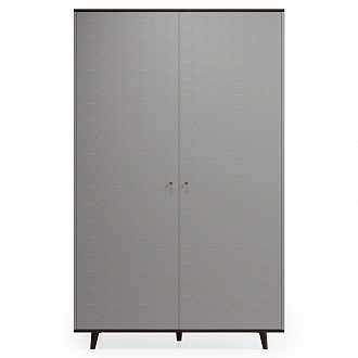 Изображение товара Шкаф Twin, TW220, 139х60х225 см, темный дуб/платина