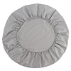 Изображение товара Простыня круглая на резинке из сатина светло-серого цвета из коллекции Essential, 75х75х20 см
