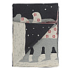 Изображение товара Плед из хлопка с новогодним рисунком Polar bear из коллекции New Year Essential, 130х180 см