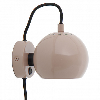 Изображение товара Лампа настенная Ball, Ø12 см, кремово-розовая глянцевая