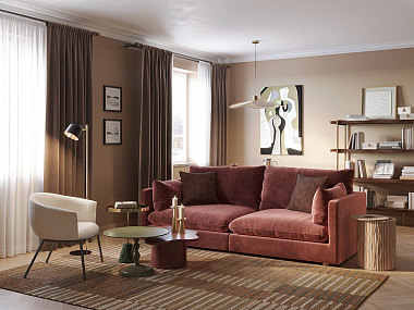 Диван прямой Mono, 180x105х85 см, красный, анонс элемента