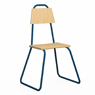 Изображение товара Стул Bauhaus, дуб/синий