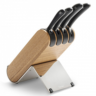 Изображение товара Набор кухонных ножей в подставке Signature, 4 шт., ясень