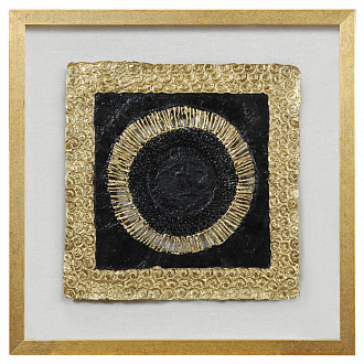 Изображение товара Панно на стену Бумажный замок 1, черное/золото