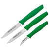 Изображение товара Набор ножей для чистки и нарезки овощей Nova, зеленый, 3 шт.
