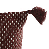 Изображение товара Подушка декоративная бордового цвета крупной вязки из коллекции Ethnic, 30х60 см