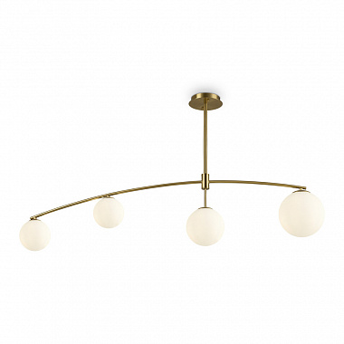 картинка Светильник потолочный Modern, Hanger, 4 лампы, 120х61,5 см, латунь/белый матовый от магазина Одежда+
