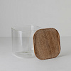 Изображение товара Банка для хранения квадратная Glass Acacia, 800 мл