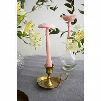 Изображение товара Свеча ароматическая Гриб Мухомор, 15 см, светло-розовая