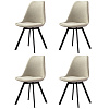 Изображение товара Набор из 4 стульев Pirel, шенилл, светло-бежевые