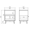 Изображение товара Тумба прикроватная The Idea, Frame, FR006, 49х40х60 см, натуральный дуб/принт 110