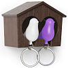 Изображение товара Держатель для ключей Duo Sparrow, коричневый/белый/фиолетовый