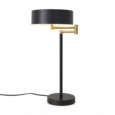 картинка Светильник настольный Loft, Izza, Ø20х49 см, черный/латунь от магазина Одежда+