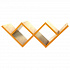 Полка книжная Woo Shelf, 81х30х31 см, дуб/оранжевая