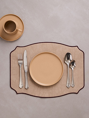 Салфетка сервировочная Etica, 43,6х33 см, бежево-розовая, анонс элемента