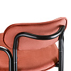 Изображение товара Набор из 2 барных стульев Ror, Round, велюр, черный/темно-красный