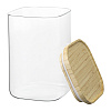 Изображение товара Банка для хранения квадратная Glass Bamboo, 1,1 л