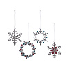 Изображение товара Набор елочных украшений Christmas diamonds из коллекции New Year Essential, 4 шт.