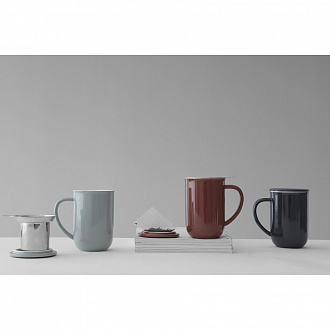 Изображение товара Кружка чайная с ситом Minima, 500 мл, бордовая