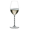 Изображение товара Бокал Fatto A Mano Champagne Wine Glass Black and White Twisted, 445 мл