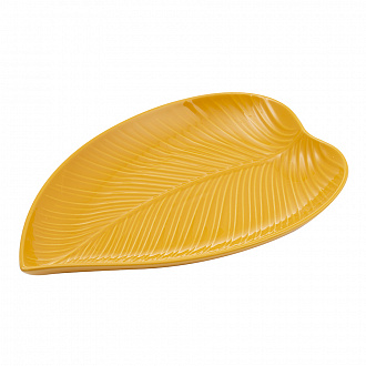 Изображение товара Блюдо сервировочное In The Forest Leaf, 23х35 см, желтое