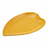 Блюдо сервировочное In The Forest Leaf, 23х35 см, желтое