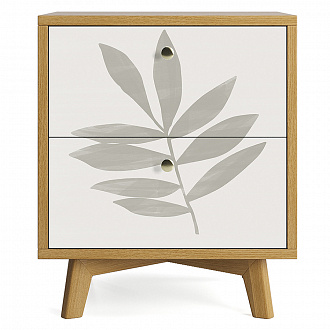 Изображение товара Тумба прикроватная The Idea, Frame, FR010, 49х40х60 см, натуральный дуб/принт 108