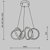 Изображение товара Светильник подвесной Modern, Curve, Ø50х324 см, черный